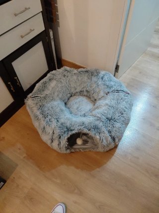 Tunnel per gatti con fodera in pile