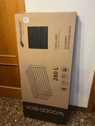 ¡S. REBAJA! Baúl exterior de jardín 280L Nuevo