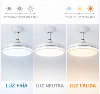 Lampada LED con ventilatore da soffitto 50cm
