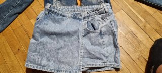 Chaqueta vaquera con forro naranja