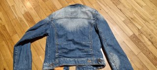 Chaqueta vaquera con forro naranja