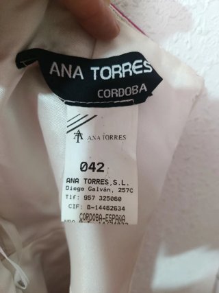 Vestido fiesta Ana Torres talla 38
