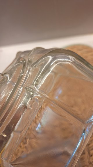 Mantequillero in vetro Art Decó