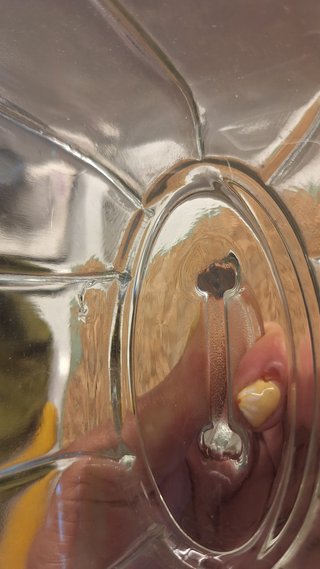 Mantequillero in vetro Art Decó