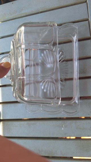 Mantequillero Cristal Art Decó