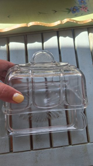 Mantequillero Cristal Art Decó