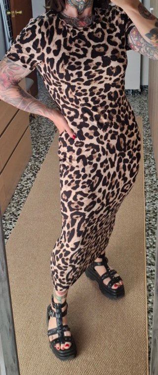 Vestido verano ajustado Animal Print NUEVO Shein L
