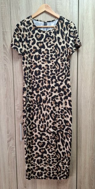Vestido verano ajustado Animal Print NUEVO Shein L