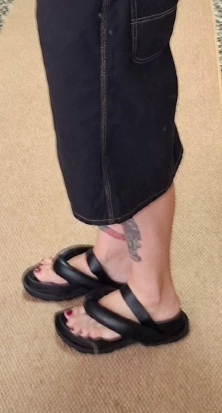 Sandalias negras acolchadas plataforma talla 38
