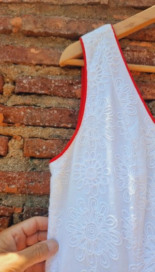 Traje de FlamenK Sevilla Blanco Perforado T.40