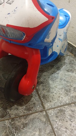 Correpasillos moto infantil 3-6 años azul y blanco
