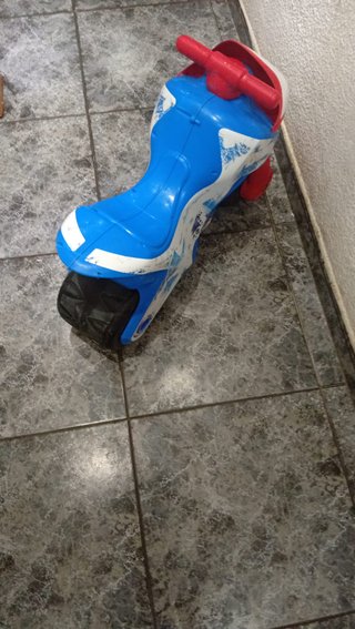 Correpasillos moto infantil 3-6 años azul y blanco