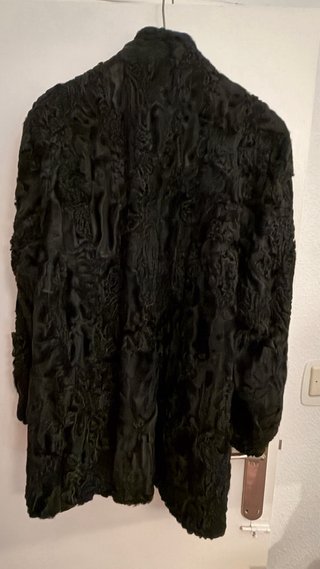 Abrigo de astracán negro Talla M