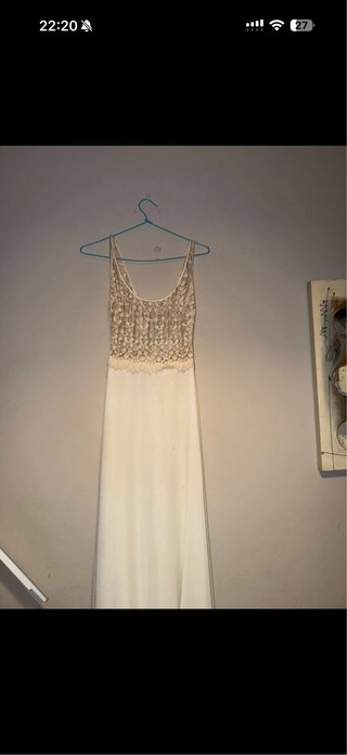 Vestido de Novia Dorado y Blanco