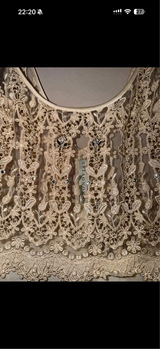 Vestido de Novia Dorado y Blanco