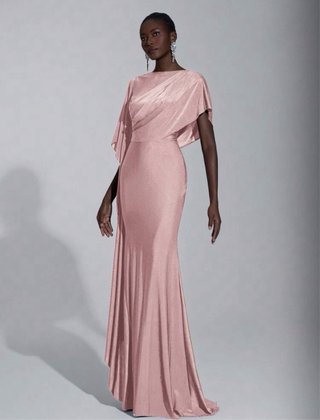 Vestido rosa largo elegante