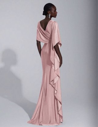 Vestido rosa largo elegante