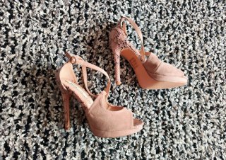 Zapatos tacón abiertos Luna Collection rosa 36