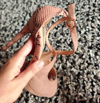 Zapatos tacón abiertos Luna Collection rosa 36