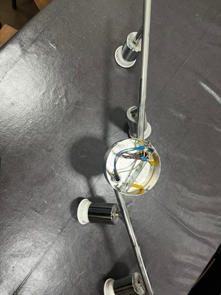 Lámpara de techo plateada