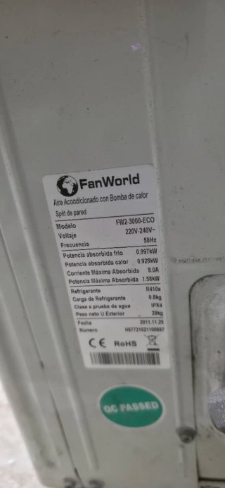 Aire Acondicionado Fanworld FW2-3000-ECO
