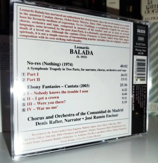 CD Leonardo Balada: No-res (Nothing)