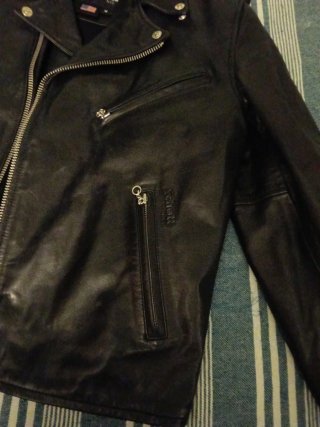 Cazadora Piel Schott Unisex Negra