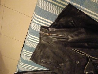 Cazadora Piel Schott Unisex Negra