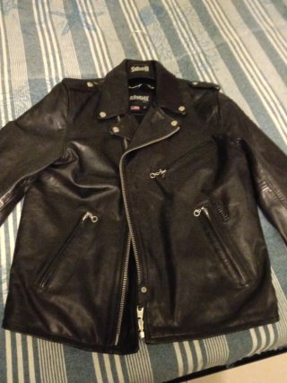 Cazadora Piel Schott Unisex Negra
