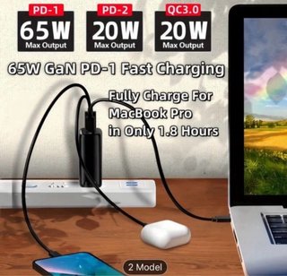 Cargador Rápido GaN 85W EU Plug