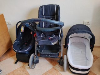Conjunto Bebecar capazzo, Maxi-cosi, silla +Isofix