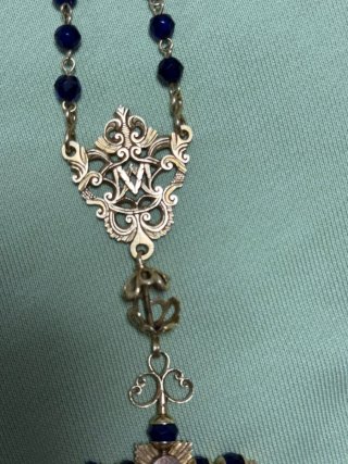 Rosario Oro 18k Zafiros Azul