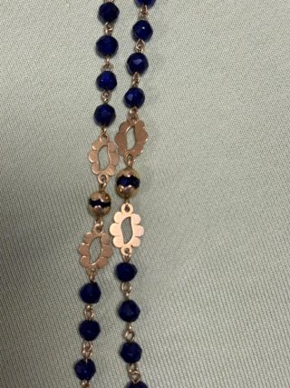 Rosario Oro 18k Zafiros Azul
