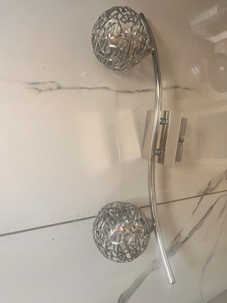 Lámpara de techo moderna plateada