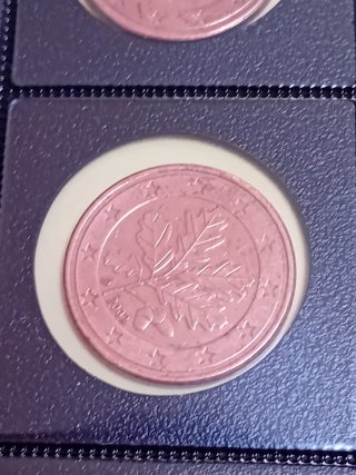 Monete da 1 centesimo 1999, 2000, 2001, 2002