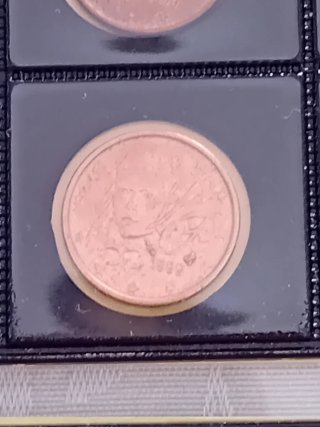 Monete da 1 centesimo 1999, 2000, 2001, 2002