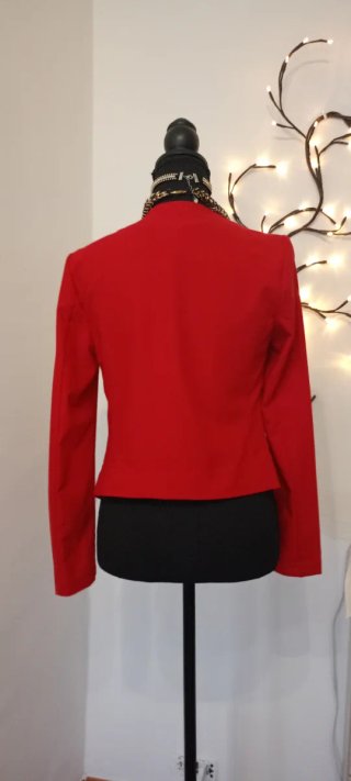 Blazer H&M Rosso Taglia 34 EUR XS Asimmetrico