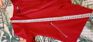 Blazer H&M Rosso Taglia 34 EUR XS Asimmetrico