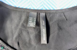 Blusa de Mango Negra