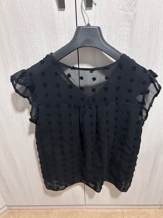 Camisola negra manga corta