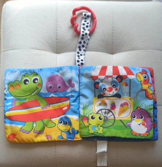Set Playgro per bambini: sonaglio + libro + palla
