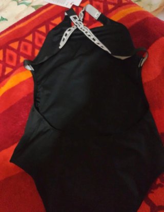 Vestido de baño Lacoste negro