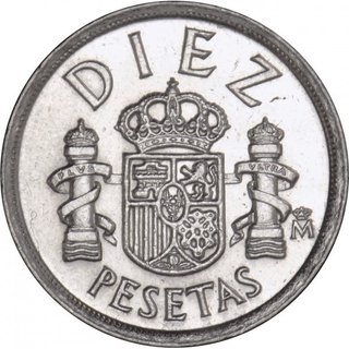7 monedas distintasde 10 pesetas de Juan Carlos I