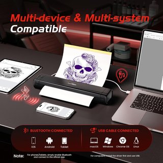 Impresora térmica para tatuajes+100 papel transfer