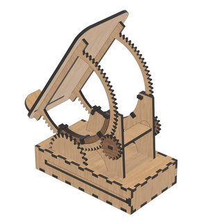 Soporte móvil madera artesanal