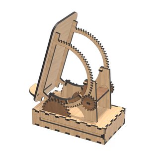 Soporte móvil madera artesanal