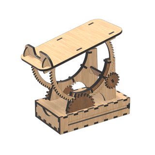 Soporte móvil madera artesanal