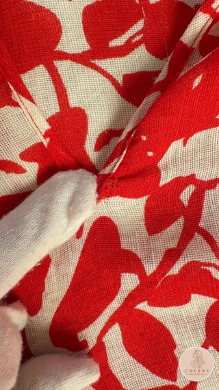 Camisa Carolina Herrera Estampada Roja