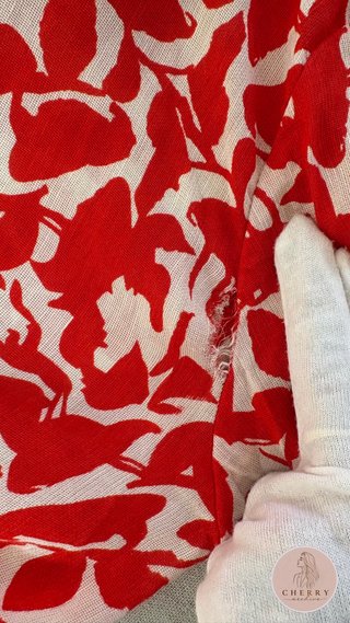 Camisa Carolina Herrera Estampada Roja