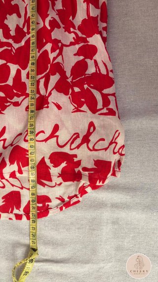 Camisa Carolina Herrera Estampada Roja